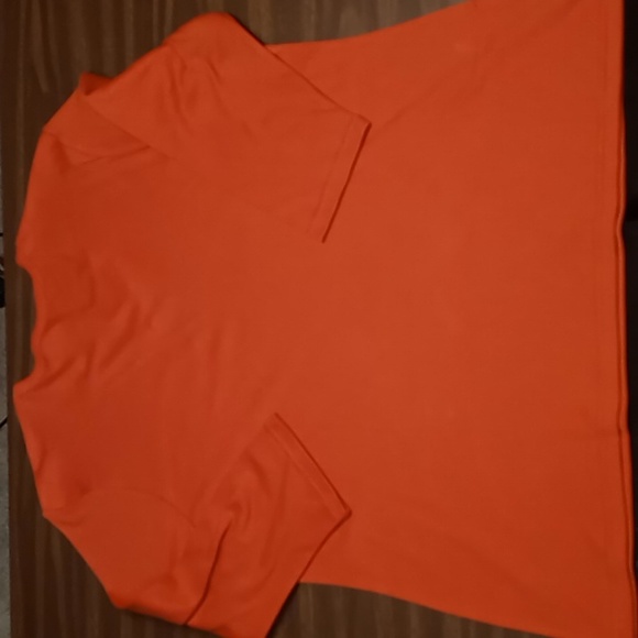 Decorated Originals Orange 3/4 Sleeve Blouse w Leaf Embellishments 2X NWT - Picture 2 of 5